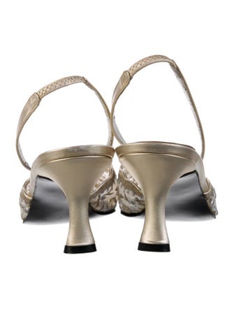 Stuart Weitzman Lace Lace Pattern Slingback Pumps