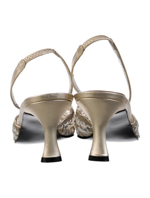 Stuart Weitzman Lace Lace Pattern Slingback Pumps