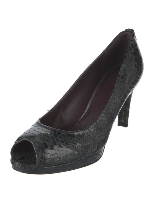 Stuart Weitzman Embossed Leather Espadrilles