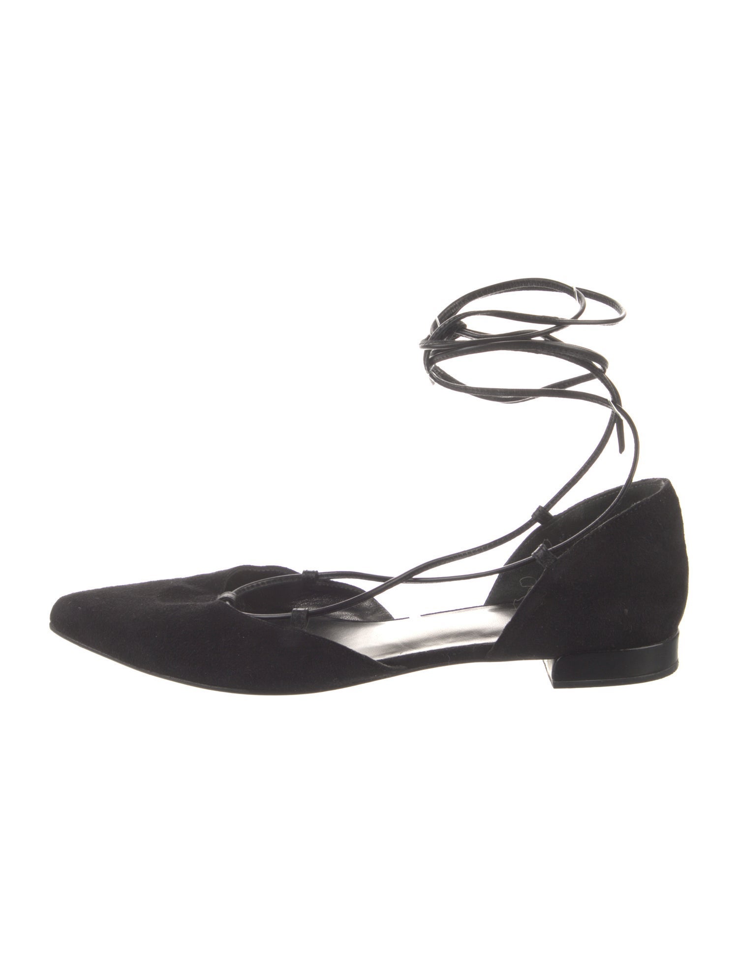 Stuart Weitzman Suede D'Orsay Flats