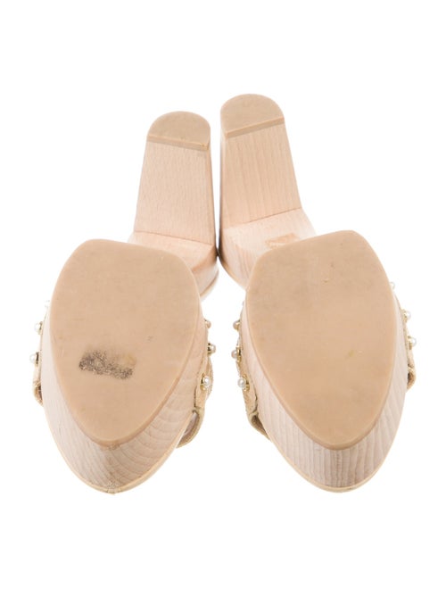 Stuart Weitzman Suede Studded Accents Slides