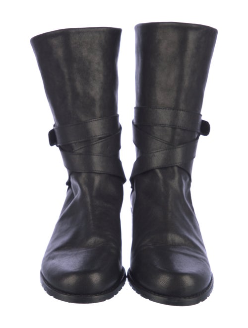 Stuart Weitzman Leather Moto Boots