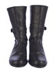 Stuart Weitzman Leather Moto Boots