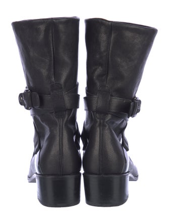 Stuart Weitzman Leather Moto Boots