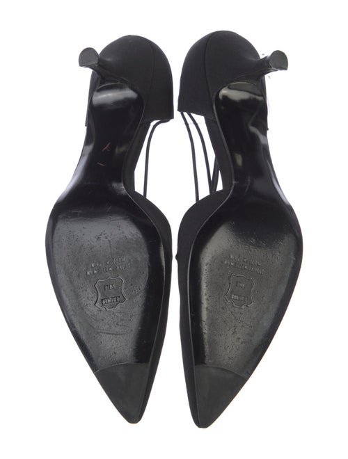 Stuart Weitzman Satin Crystal Embellishments D'Orsay Pumps