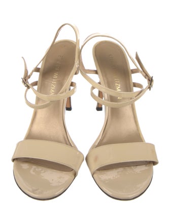 Stuart Weitzman Patent Leather Slingback Sandals