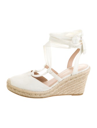 Stuart Weitzman Canvas T-Strap Pumps