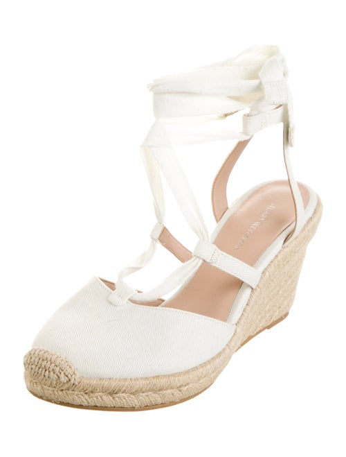 Stuart Weitzman Canvas T-Strap Pumps