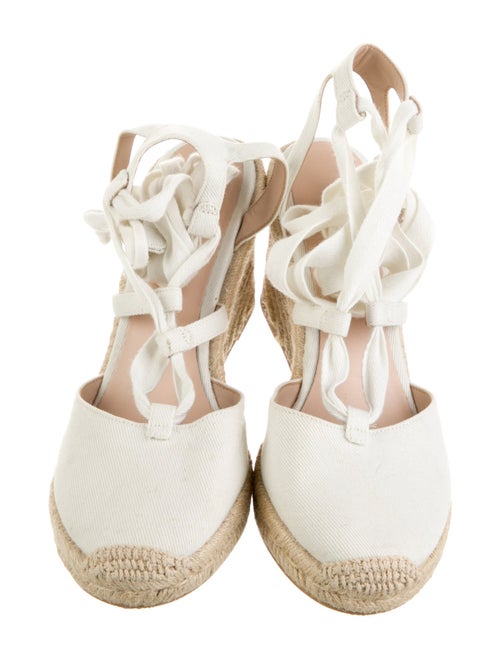 Stuart Weitzman Canvas T-Strap Pumps