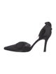 Stuart Weitzman Satin Bow Accents D'Orsay Pumps