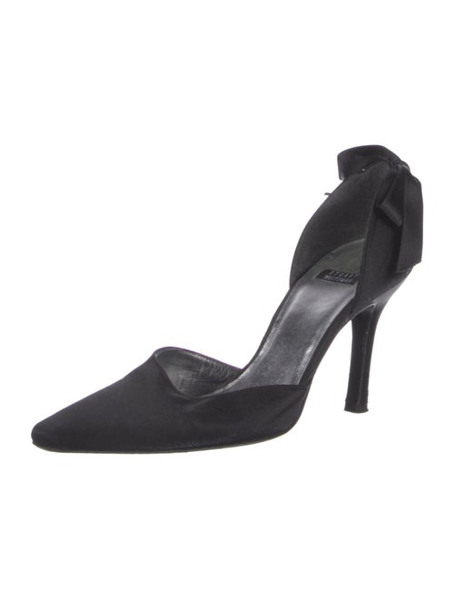 Stuart Weitzman Satin Bow Accents D'Orsay Pumps
