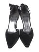 Stuart Weitzman Satin Bow Accents D'Orsay Pumps