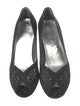 Stuart Weitzman Satin Lace Trim Embellishment Pumps