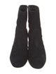 Stuart Weitzman Faux Pearl Accents Suede Sock Boots