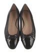 Stuart Weitzman Leather Bow Accents Ballet Flats