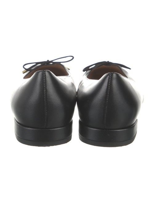 Stuart Weitzman Leather Bow Accents Ballet Flats