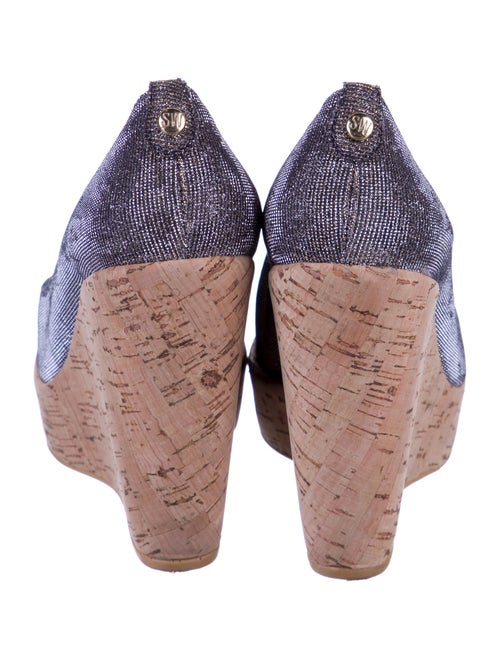 Stuart Weitzman Colorblock Pattern Glitter Accents Pumps