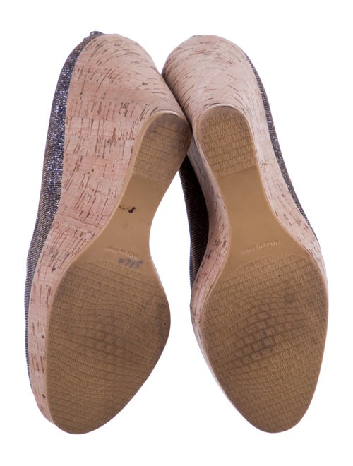 Stuart Weitzman Colorblock Pattern Glitter Accents Pumps