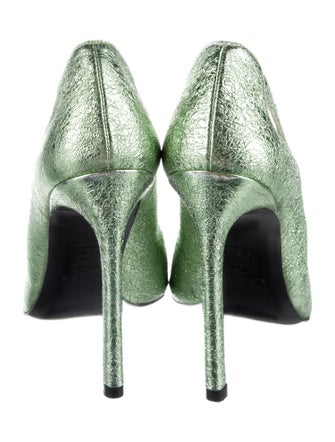 Stuart Weitzman Leather Cutout Accent Pumps