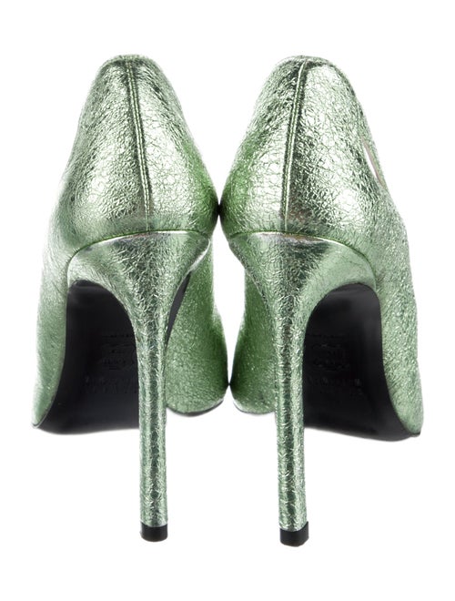 Stuart Weitzman Leather Cutout Accent Pumps