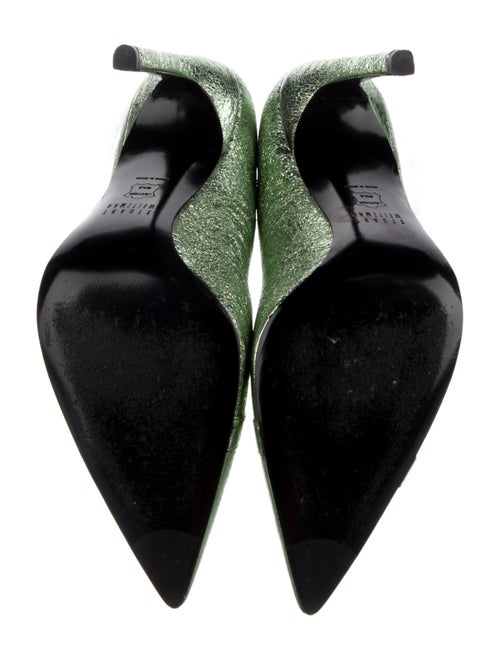 Stuart Weitzman Leather Cutout Accent Pumps