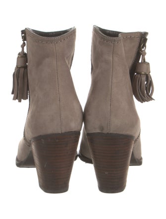 Stuart Weitzman Suede Tassel Accents Boots