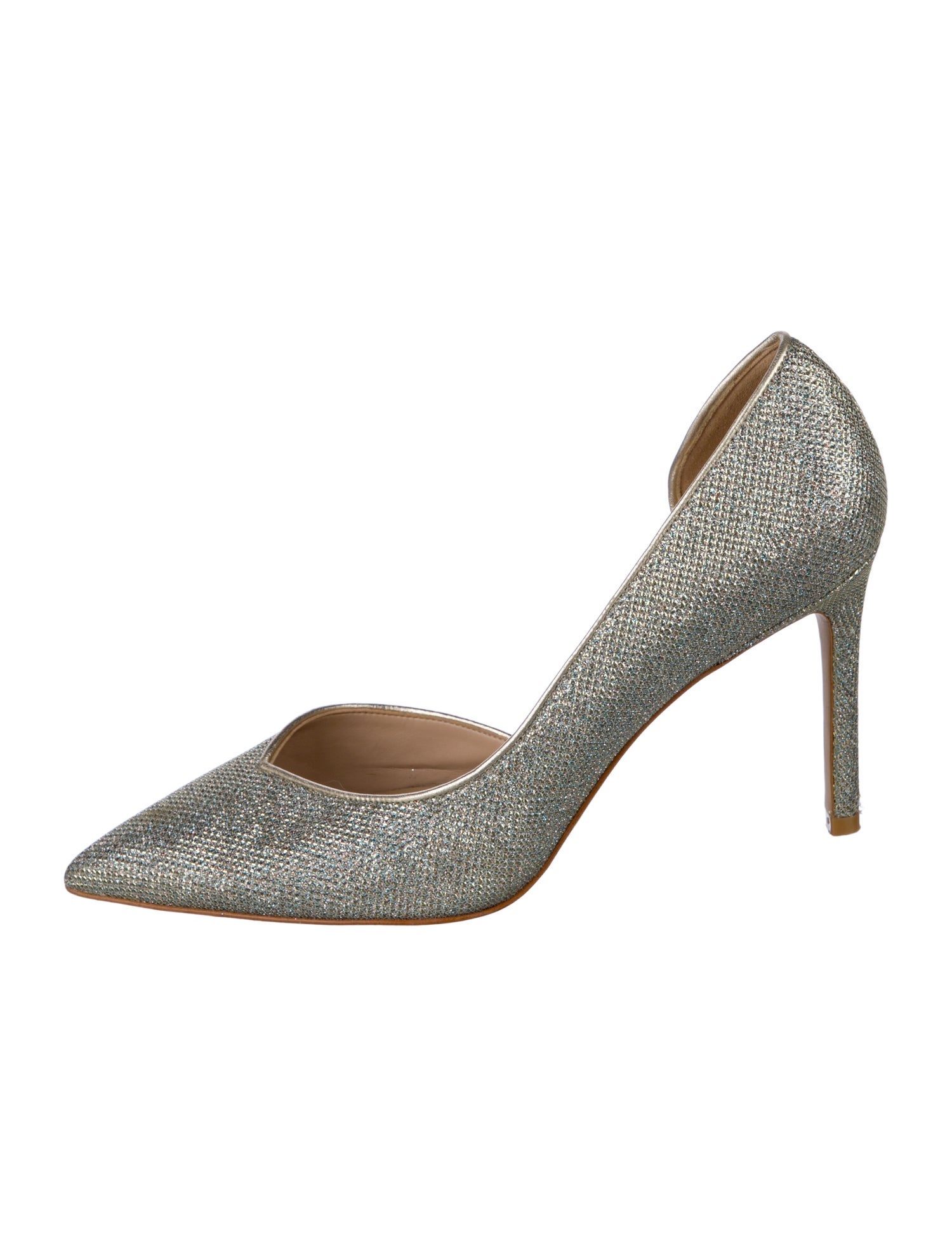 Stuart Weitzman Glitter Glitter Accents D'Orsay Pumps