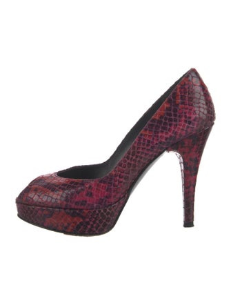 Stuart Weitzman Snakeskin Animal Print Pumps