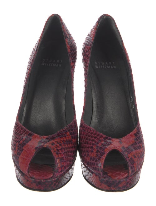 Stuart Weitzman Snakeskin Animal Print Pumps