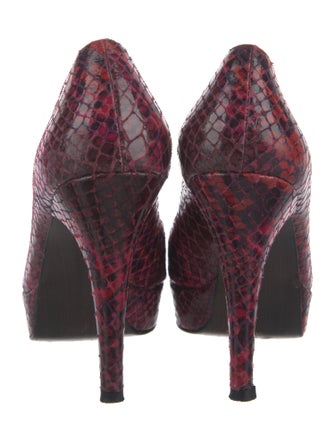 Stuart Weitzman Snakeskin Animal Print Pumps