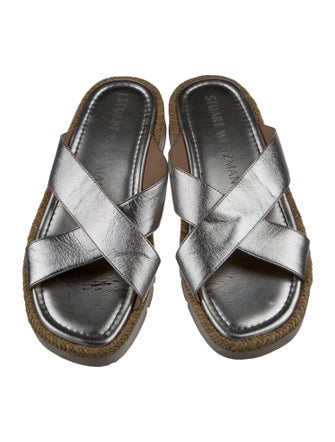 Stuart Weitzman Leather Slides