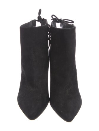 Stuart Weitzman Suede Embroidered Accent Boots