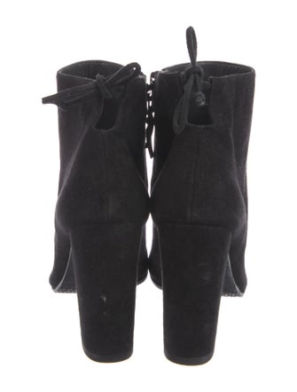 Stuart Weitzman Suede Embroidered Accent Boots
