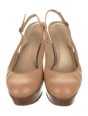 Stuart Weitzman Leather Slingback Pumps