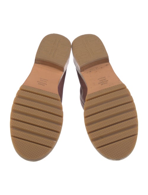 Stuart Weitzman Velvet Leather Trim Embellishment Combat Boots