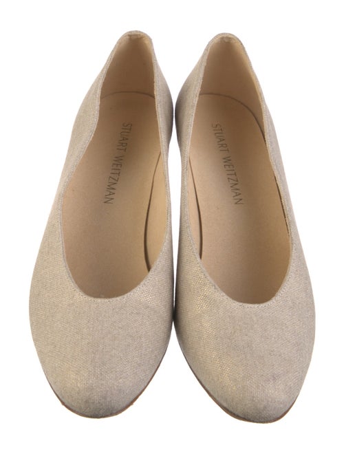 Stuart Weitzman Canvas Glitter Accents Pumps