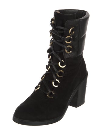 Stuart Weitzman Suede Lace-Up Boots