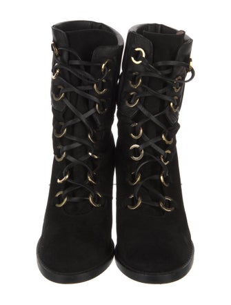 Stuart Weitzman Suede Lace-Up Boots