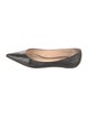 Stuart Weitzman Leather Bow Accents Ballet Flats