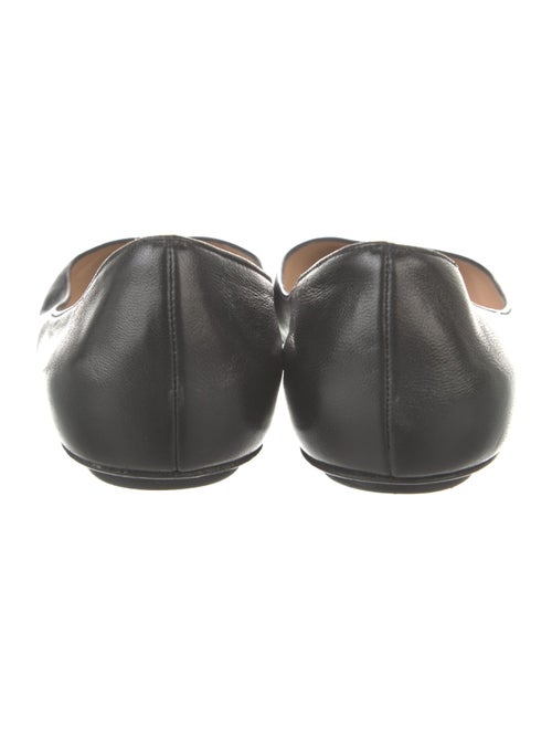 Stuart Weitzman Leather Bow Accents Ballet Flats