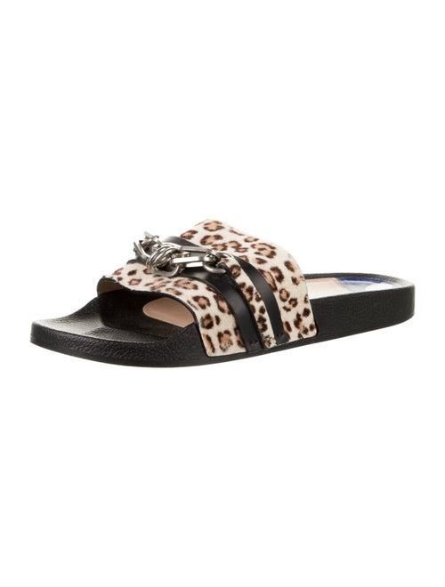 Stuart Weitzman Ponyhair Animal Print Slides
