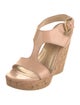 Stuart Weitzman Leather T-Strap Sandals