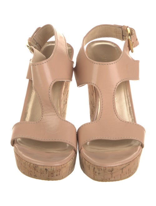 Stuart Weitzman Leather T-Strap Sandals