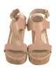 Stuart Weitzman Leather T-Strap Sandals