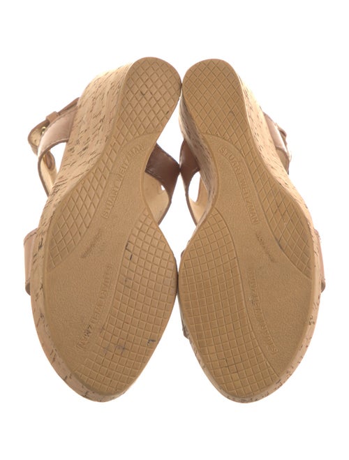 Stuart Weitzman Leather T-Strap Sandals