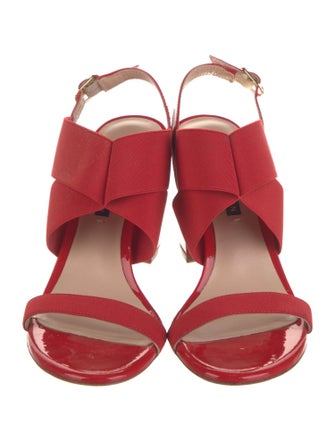 Stuart Weitzman Patent Leather Slingback Sandals