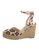Stuart Weitzman Canvas Animal Print Pumps