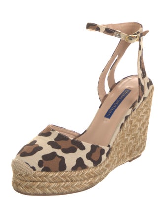 Stuart Weitzman Canvas Animal Print Pumps