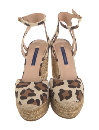 Stuart Weitzman Canvas Animal Print Pumps