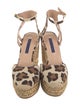 Stuart Weitzman Canvas Animal Print Pumps